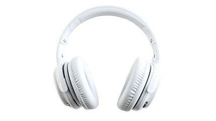 White headphones wireless isolated on white background 