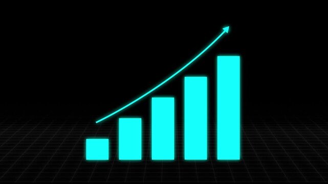 Animated chart video showing data visualization with bar and line. Perfect for business, finance, analytics, and infographic presentations.