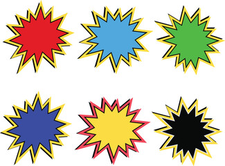 Colorful Comic Style Chat Bubbles