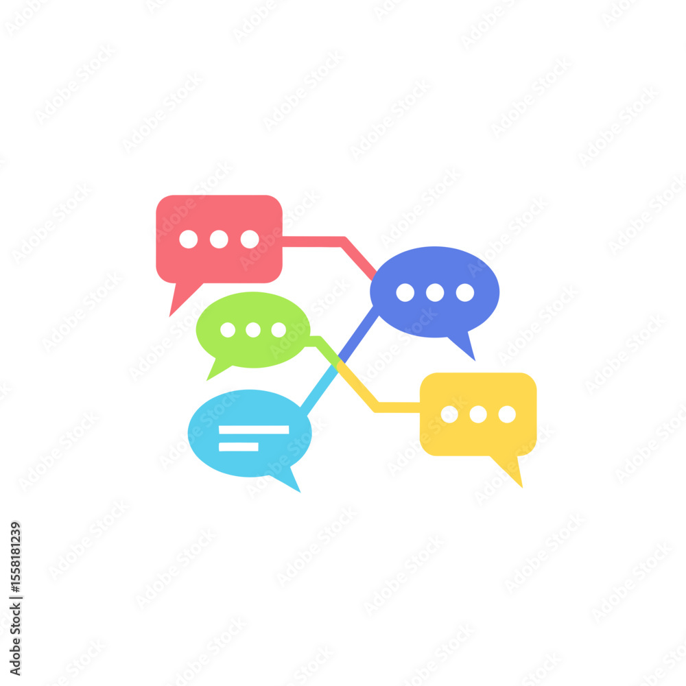 Poster seamless digital communication exchange network icon representing global information flow and collab