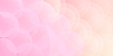 Minimalist banner background, pastel colorful, pink and yellow gradations. Circle effect style geometric, abstract background.