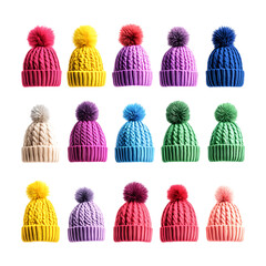 Vibrant PomPom Beanies A Collection of Knitted Winter Hats