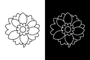 Detailed Marigold Line Art Vector Drawings Isolated on Clean Background