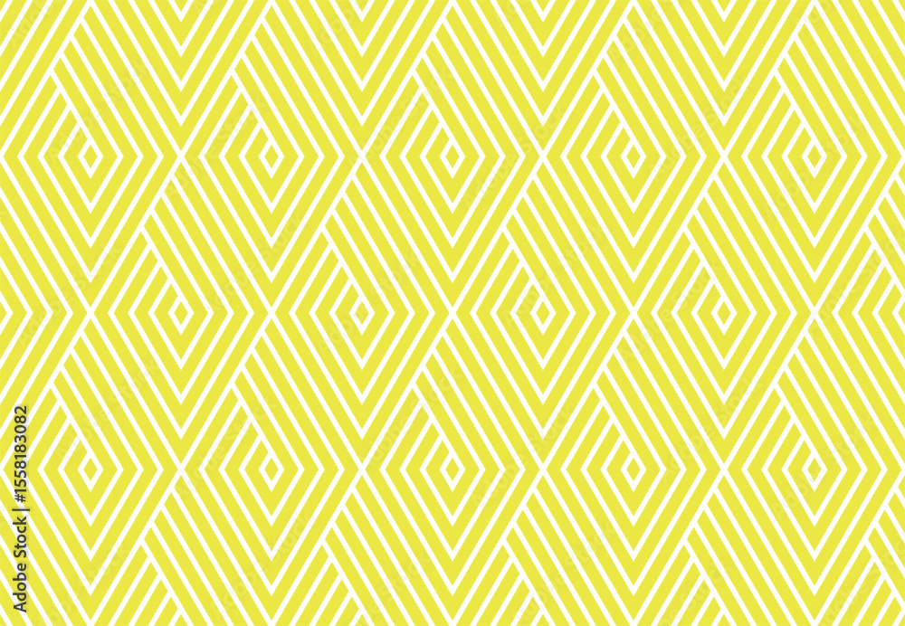 Aufkleber Abstract geometric pattern. A seamless vector background. White and yellow ornament. Graphic modern pattern. Simple lattice graphic design