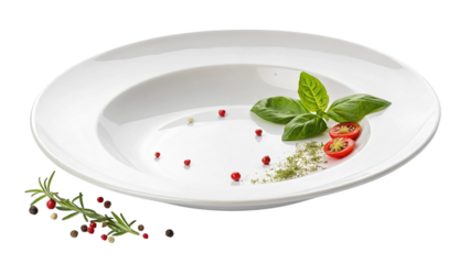 White Round Plate, Isolated