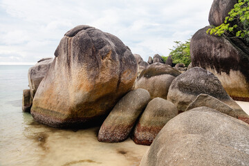 granite rocks on the beach
