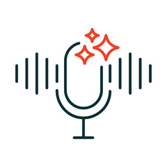 AI Generated Audio icon. Voice Synthesis, Sound Generation, Automated Music Creation, AI-Powered Audio Tools, Creative Audio Solutions.