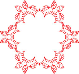 Beautiful flower art and mandala vector design