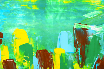 Colorful abstract painting, closeup
