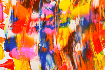 Colorful abstract painting, closeup