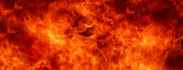 Banner Fire explosion flammable car fire on street smoke, hot danger flame burning effect. Fire...