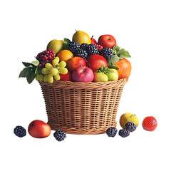 Vibrant Fruit Basket A Colorful Collection of Fresh Produce