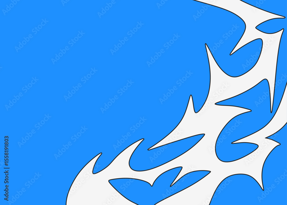 Poster abstract background with seamless wavy tribal pattern and with some copy space area