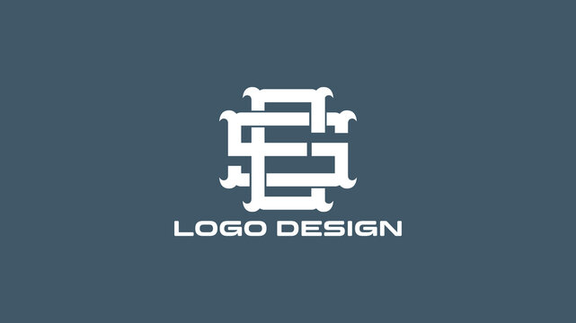 Modern SE monogram logo with structured, interlocking letter design, suitable for engineering firms, digital agencies, or innovative branding