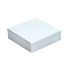 White square box product packaging design template mockup,