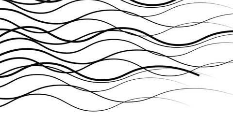 Curve wave seamless pattern. Thin line wavy abstract vector background. Curve wave seamless pattern. Line art striped graphic template modern arts
