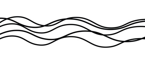 Curve wave seamless pattern. Thin line wavy abstract vector background. Curve wave seamless pattern. Line art striped graphic template modern arts