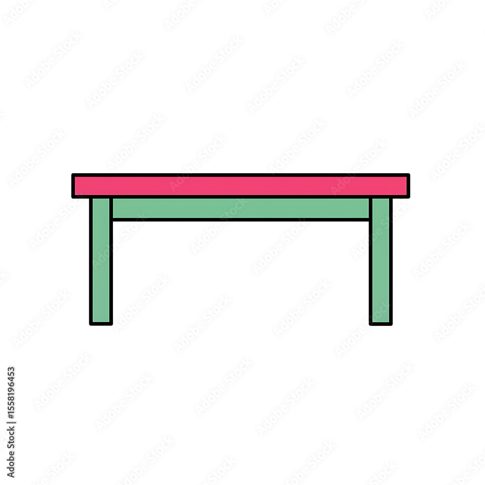 Poster vector icon of a table with with modern design, flat style