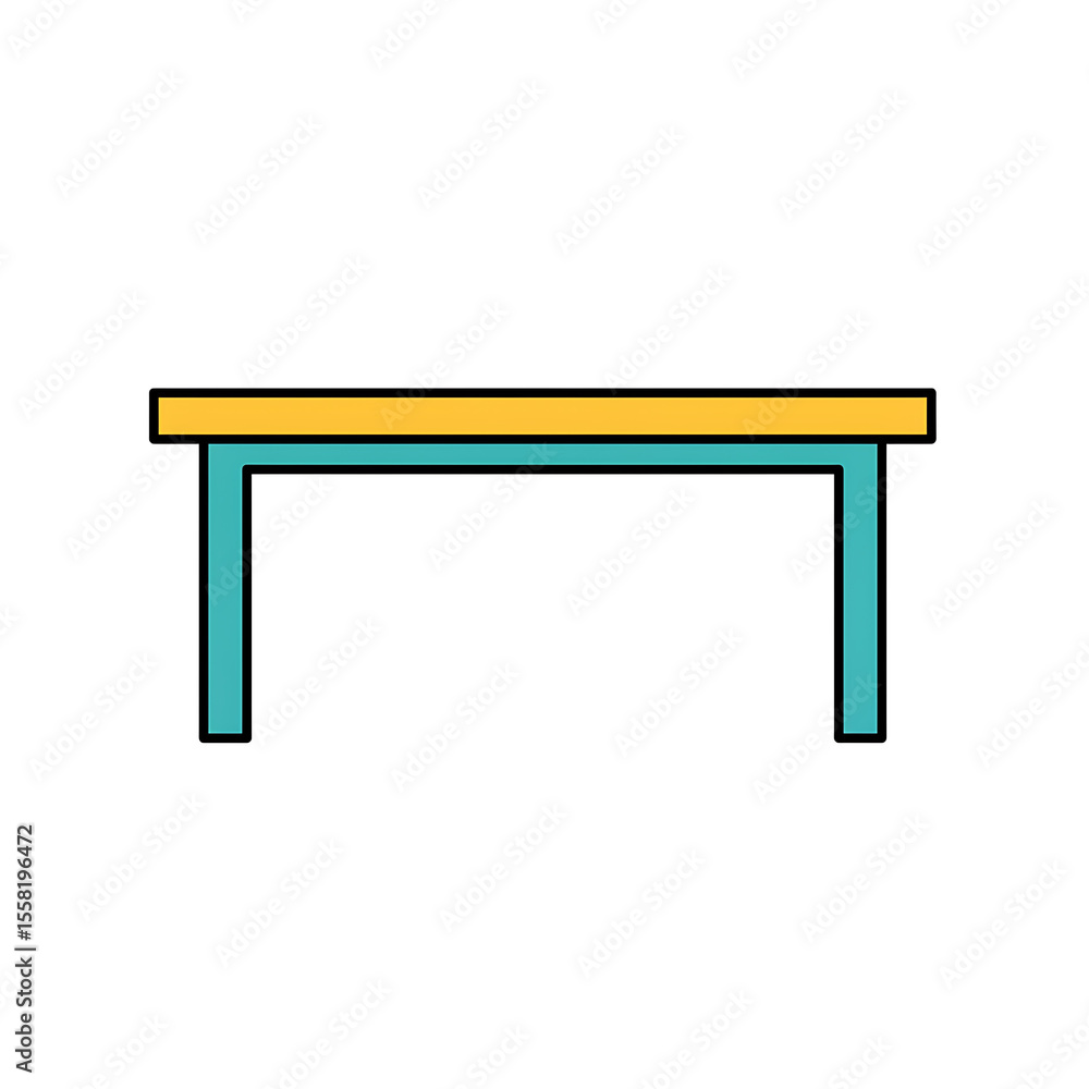 Poster vector icon of a table with with modern design, flat style