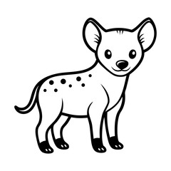 Hyena on white background