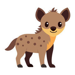 Hyena on white background