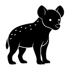 Hyena on white background
