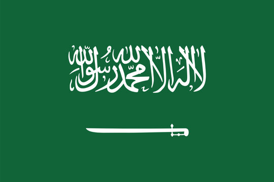 Nationall flag of Saudi Arabia. Vector illustration
