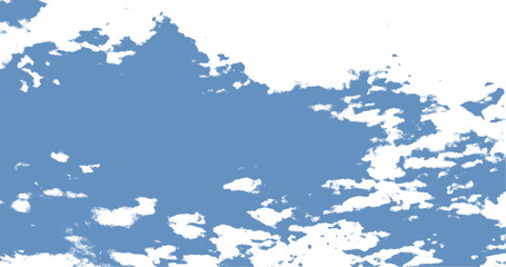 Blue sky with white clouds Abstract background Vector Illustration