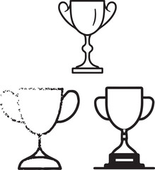 trophy cup vector