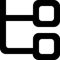 Object Connection Flow Chart Vector Icon