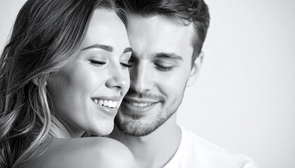 Fototapeta premium Portrait of a young happy couple.