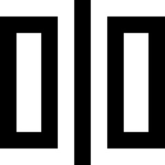 Object Placement Vertical Alignment Tool Vector Icon