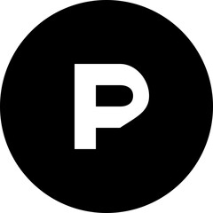 Product Hunt Logo P Letter Circle Icon Vector