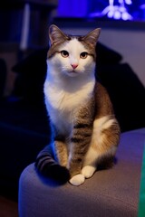 Cat looks into the distance