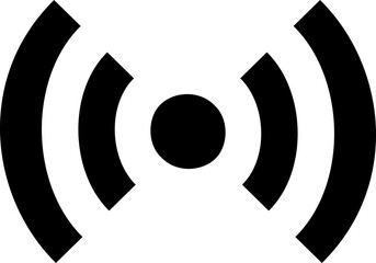 Radio Signal Wireless Communication Icon Vector Symbol for Broadcasting and Technology
