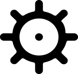Ship Wheel Steering Navigation Maritime Vector Icon