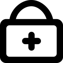 Obraz premium Medical Shopping Bag Healthcare Cart Pharmacy Icon Vector