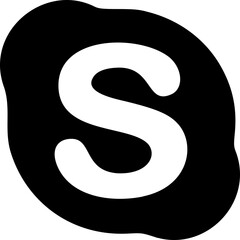 Letter S Black White Typography Alphabet Vector Icon Design Element