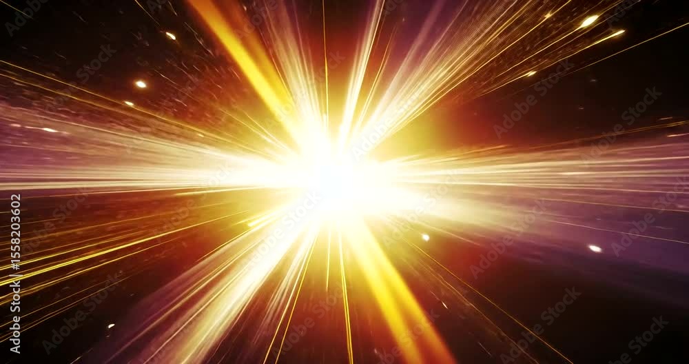 Poster radiant explosion of light and energy creating a dynamic cosmic backdrop of colors