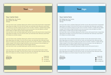 Abstract Corporate Business Style Letterhead Design Vector Template For Your Project. Simple And Clean Print Ready Design, Elegant Flat Design Vector Illustration.