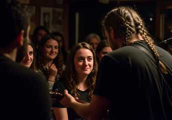 Intimate Acoustic Performance: Musician and Audience Connection at a Small Venue