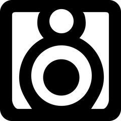 Black Camera Photography Equipment Vector Icon Simple Design Element