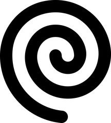 Black Spiral Swirl Abstract Circular Pattern Vector Icon Design Element