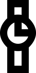 Abstract geometric circle with square elements black vector icon