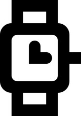 Smart Watch Heart Health Fitness Monitor Icon Vector Symbol