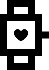 Smart Watch Heart Rate Health Fitness Tracker Icon Vector Symbol