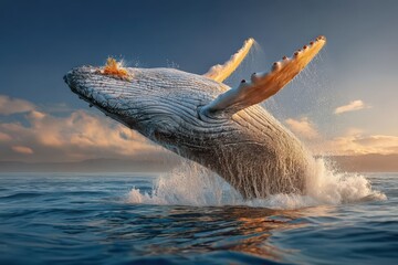 Majestic humpback wale banner