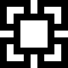 QR Code Scanner Viewfinder Focus Frame Icon Vector Symbol