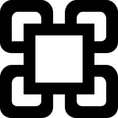 QR Code Scanner Viewfinder Focus Frame Icon Vector Symbol