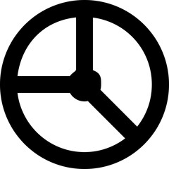Clock Time Schedule Hour Minute Hand Icon Vector Symbol